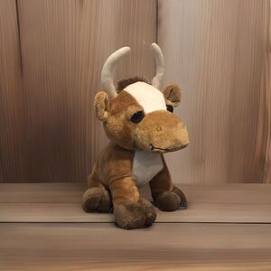 Texas Products Longhorn Plush Stuffed Animal Toy Brown Cow Bull Steer HTF Rare